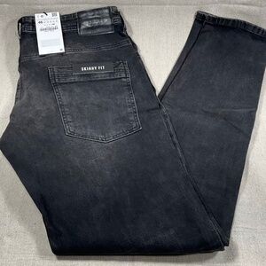 Zara Man Denim Collection Skinny Fit Jeans Black Stretch Men’s Size 36x32 NWT